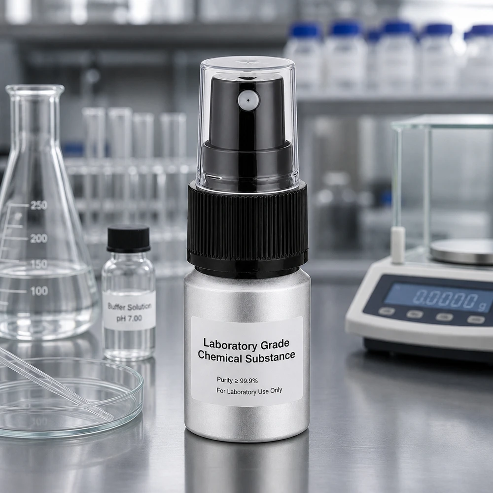 Robuste 10ml Alu Sprayflasche mit ergonomischem Pumpkopf für den täglichen Laboreinsatz