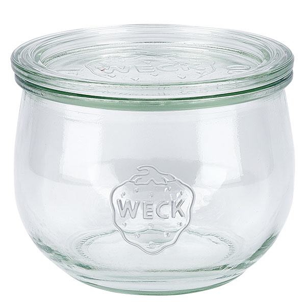 580ml Tulpenglas mit Glasdeckel WECK RR100 580ml WECK Tulpenglas mit Glasdeckel RR100 Einmachglas transparent mit WECK Logo für Konservierung und Aufbewahrung