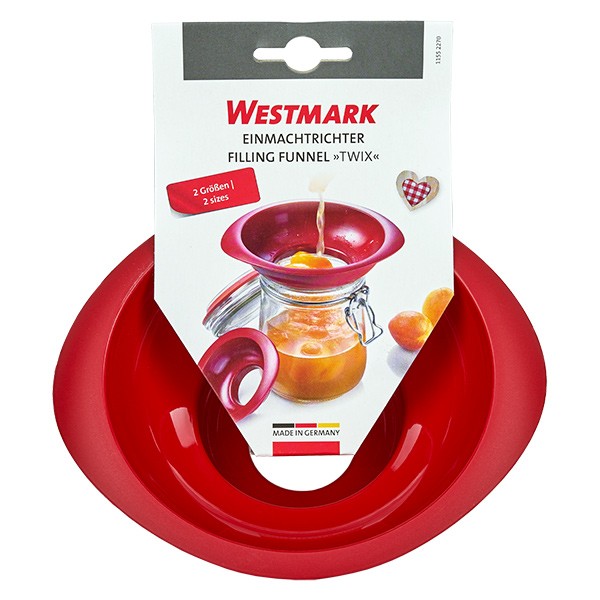 Einmachtrichter 2in1, rot, Polypropylen