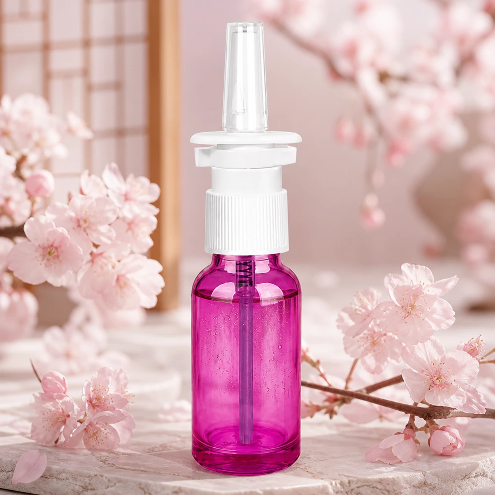 Violette 20ml Nasensprayflasche mit Standard-Sprühkopf für gleichmäßige Verteilung des Inhalts