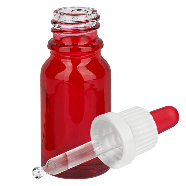 10ml Pipettenflasche weiß/rot Originalitätsverschluss RedLine UT18/10 10ml Pipettenflasche weiß/rot Originalitätsverschluss RedLine UT18/10