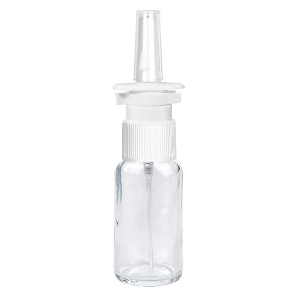 20ml Nasensprayflasche weiß/transparent Standardverschluss ClearLine UT18/20