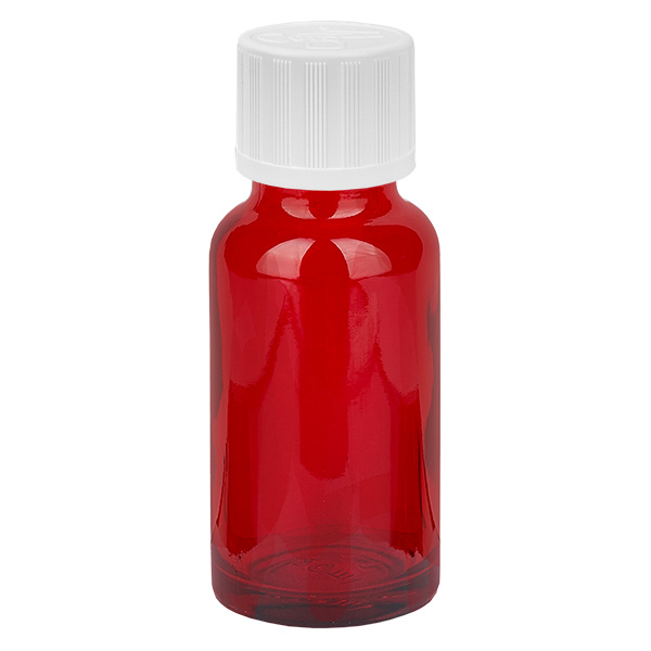 20ml Tropfflasche 1.2mm weiß Standardverschluss Kindersicherung RedL. UT18/20