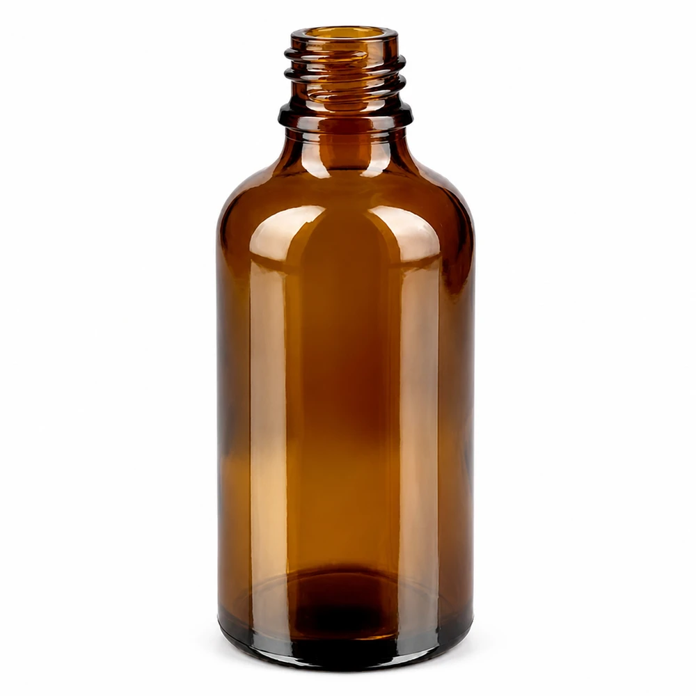 UV-Schutz Glasflasche 50ml braun mit weißem Verschluss für homöopathische Mittel