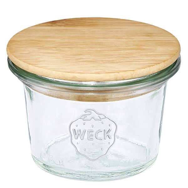 35ml Mini Sturzglas WECK RR40 mit Holzdeckel