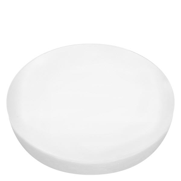 Silikondeckel weiß UNiTWIST für WECK RR80 Weißer Silikondeckel UNiTWIST für WECK Gläser RR80 rund flach auf weißem Hintergrund Produktfoto