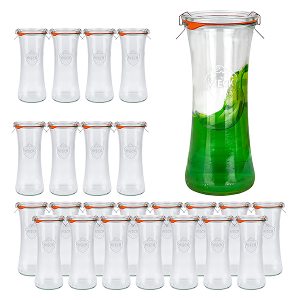 24er Set Weck Gläser 700 ml Delikatessen-Glas mit Glasdeckel