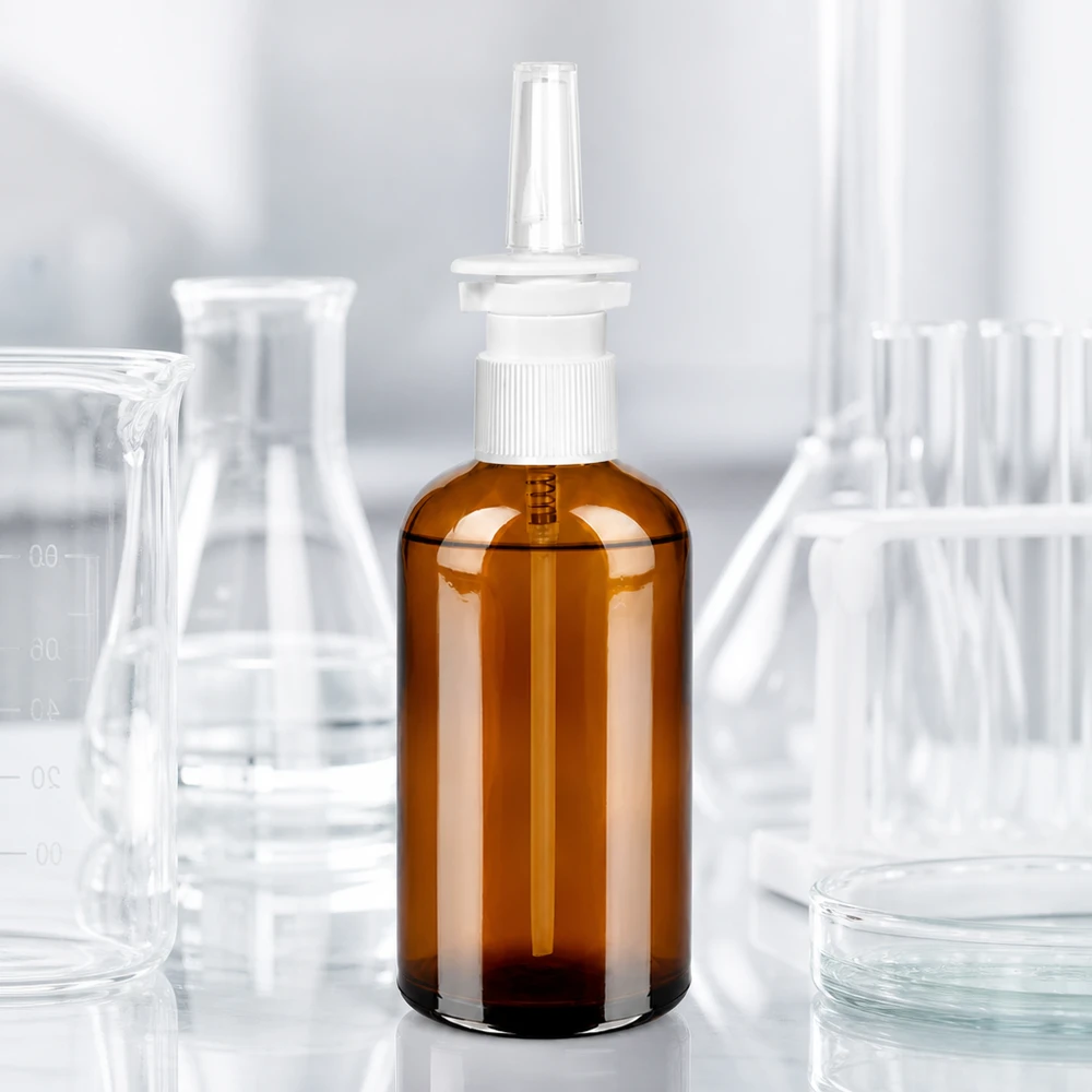 Handliche 100ml Sprühflasche in Braun mit rutschfestem Design für einfache Handhabung