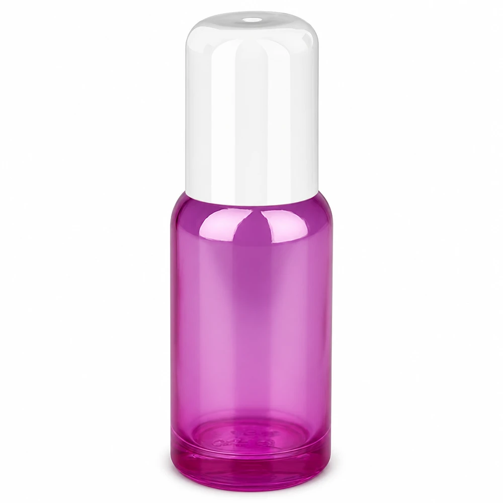 20ml Roll-On Flasche weiss Standard PurpleLine UT18/20 20ml Roll-On Behälter violett mit Kugelverschluss für Parfum und Seren