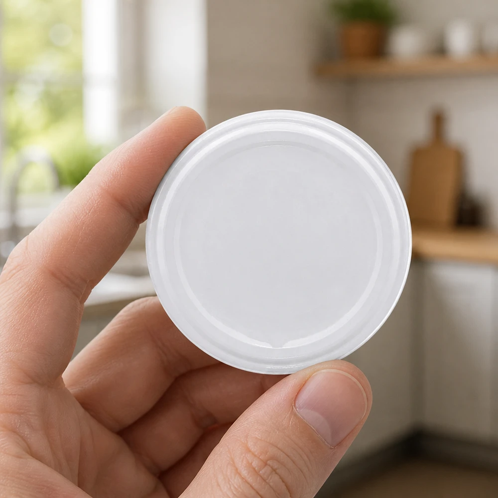 Weißer Metalldeckel 58mm UNiTWIST unitemp BPA-NI BioSeal für Vorratsgläser