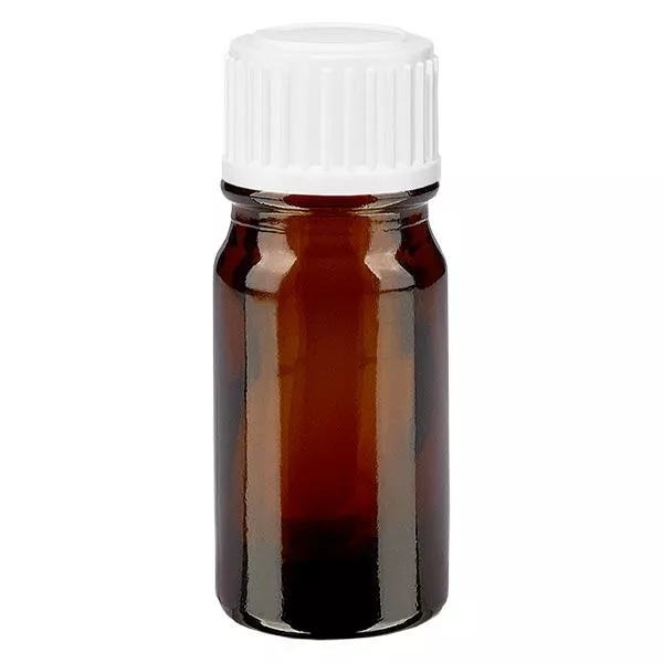 Apothekenflasche braun 5ml Schraubverschluss weißchwarz Globuli Standard Apothekenflasche braun 5ml Schraubverschluss weißchwarz Globuli Standard
