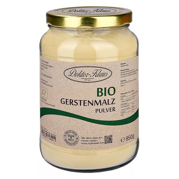 Gerstenmalzpulver Bio 950g Doktor-Klaus noWaste Gerstenmalzpulver Bio 950g Doktor-Klaus noWaste