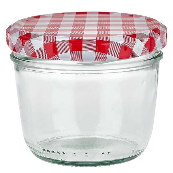 230ml Sturzglas + BasicSeal Deckel rot/weiß UNiTWIST