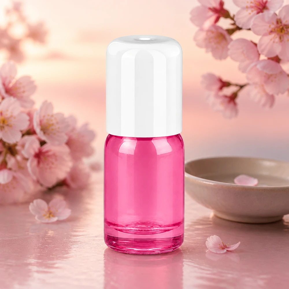 5ml Roll-On Glasflasche mit Kugelverschluss für gleichmässige Verteilung von Pflegeprodukten