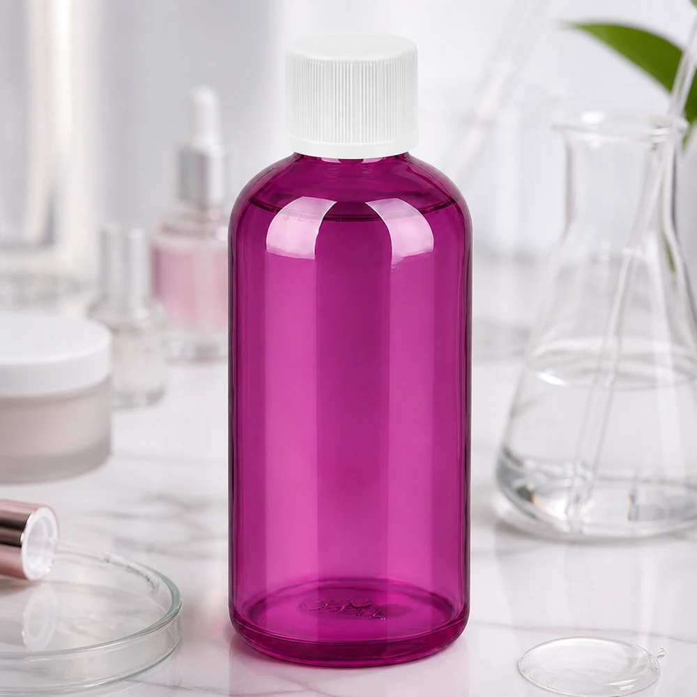 Stylische violette 100ml Flasche mit präzisem 11mm Gewinde für professionelle Anwendungen