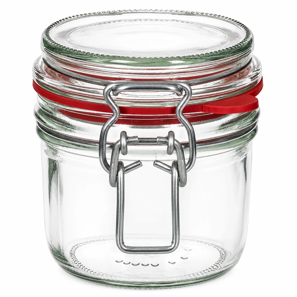 255ml Vorratsglas Typ G mit Bügelverschluss UN.. 255ml Vorratsglas mit Bügelverschluss und roter Dichtung - praktisches Einmachglas für Küche und Vorratshaltung