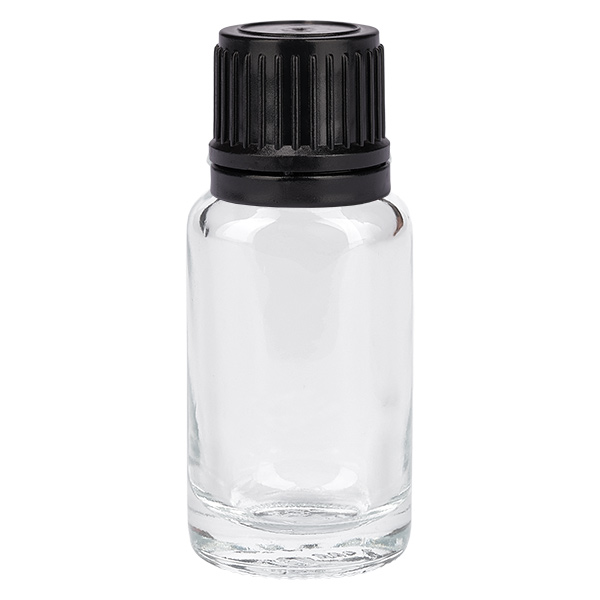 10ml Flasche 11mm Schraubverschluss schwarz Originalitätsverschluss ClearLine UT18/10 10ml Flasche 11mm Schraubverschluss schwarz Originalitätsverschluss ClearLine UT18/10