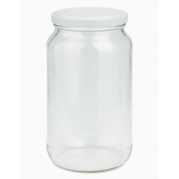 1062ml Rundglas mit BasicSeal Deckel weiß UNiTWIST