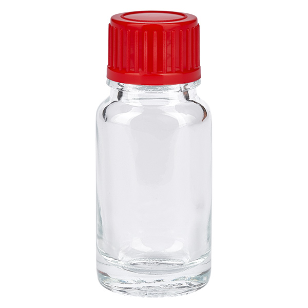 10ml Flasche 11mm Schraubverschluss rot Standard ClearLine UT18/10 10ml Flasche 11mm Schraubverschluss rot Standard ClearLine UT18/10