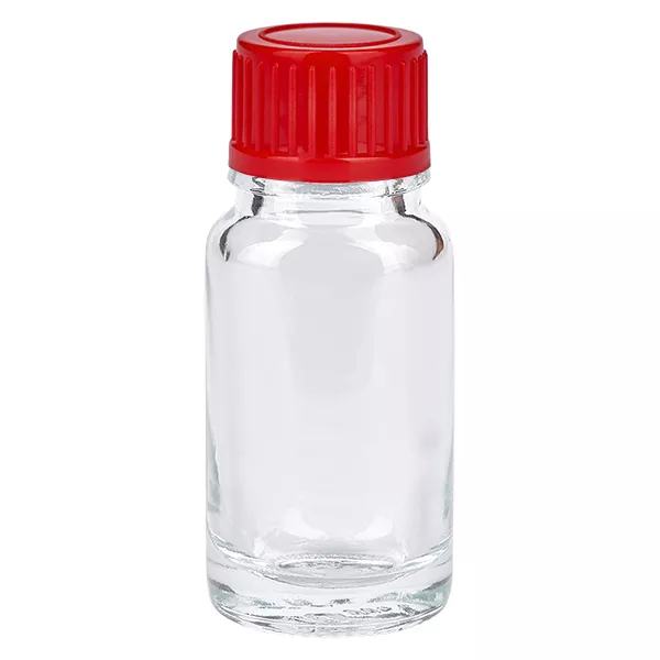 10ml Flasche 11mm Schraubverschluss rot Standard ClearLine UT18/10