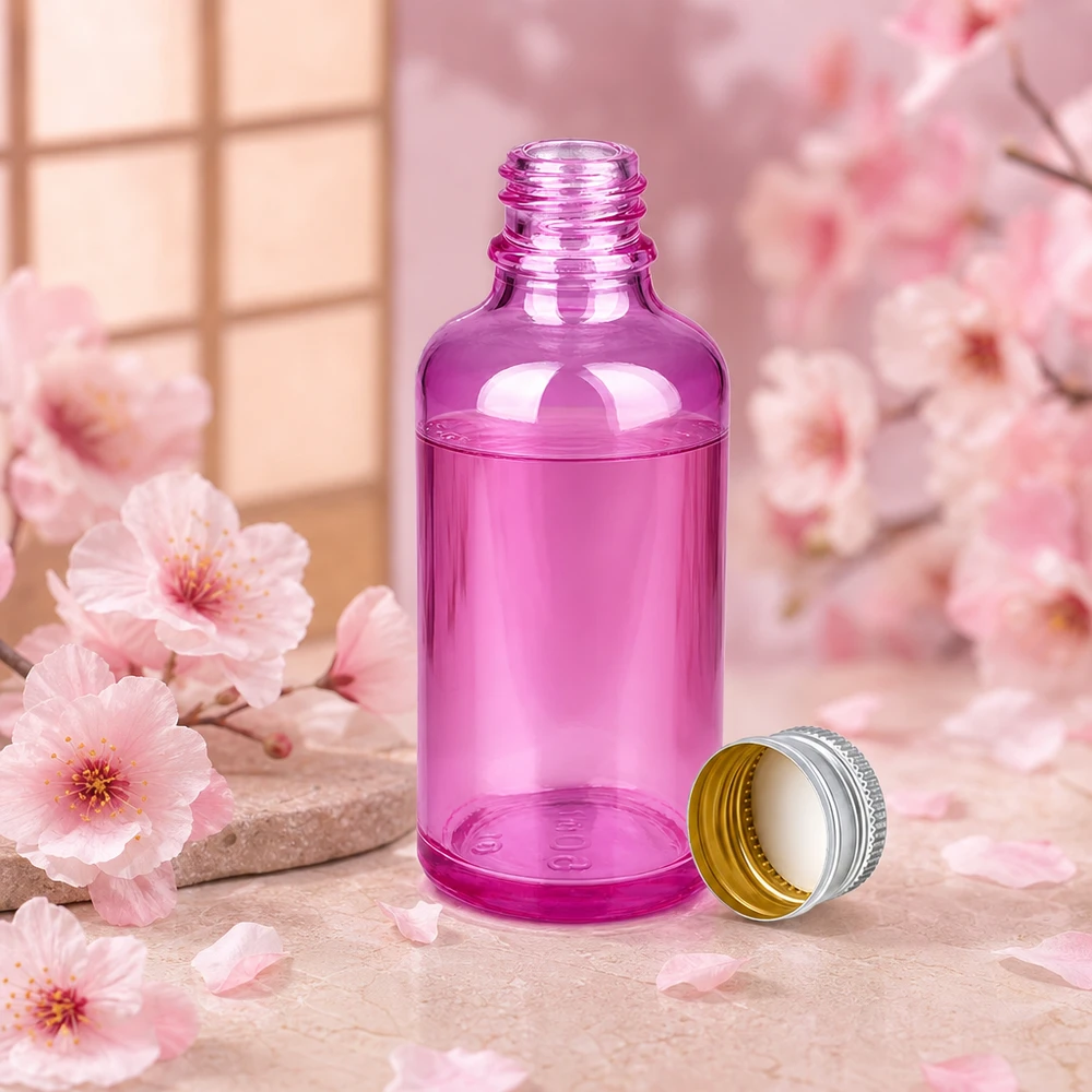 50ml Flasche 11mm Schraubverschluss Alu-Silberer Standard PurpleLine.UT18/50 Praktische 50ml Glasflasche purple mit wiederverschließbarem 11mm Alu-Silber Deckel