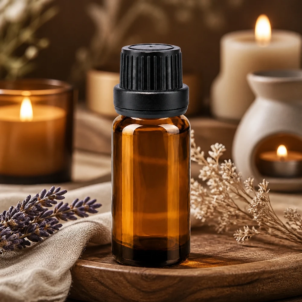 Apothekenflasche braun 10ml Tropfverschluss Giessring 2mm schwarz Originalitätsverschluss 10ml Tropfflasche aus braunem Schutzglas mit schwarzem Originalitätsverschluss im Wellnessambiente