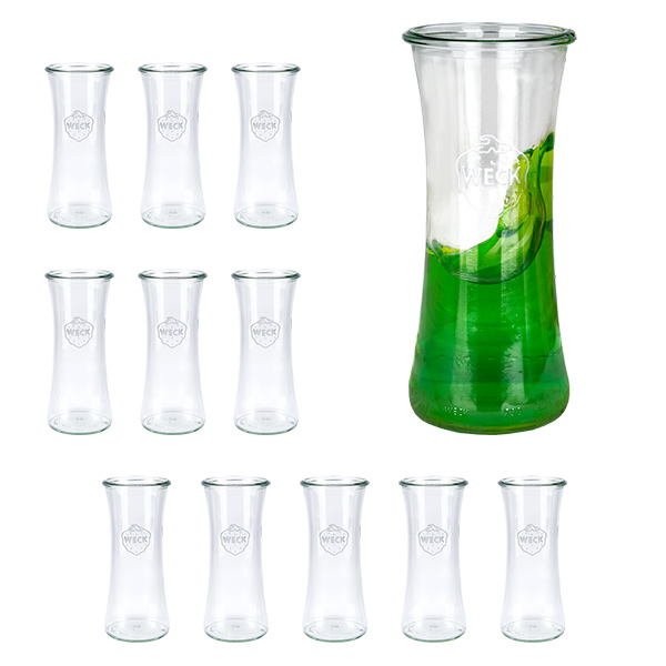 12er Set Weck Gläser 700 ml Delikatessen-Glas rund 12er Set Weck Gläser 700 ml Delikatessen-Glas rund