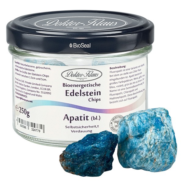 Blauer Apatit Natur Edelsteine Doktor-Kl. noWaste Blauer Apatit Natur Edelsteine Doktor-Kl. noWaste