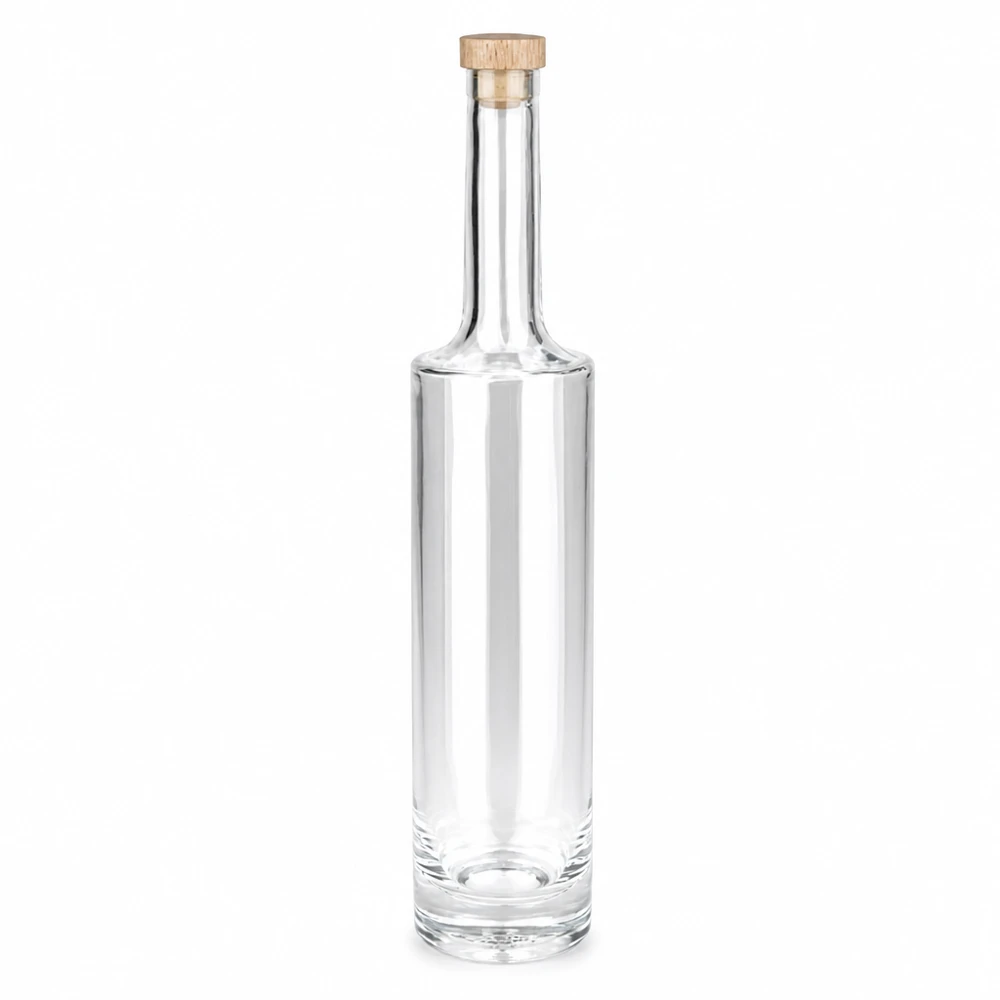 500ml Glasflasche "Rosa" mit Holzgriffkorken UNiTWIST® 500ml Glasflasche Rosa mit Holzgriff-Korken UNiTWIST leer transparent zylindrisch für Spirituosen Öl Essig
