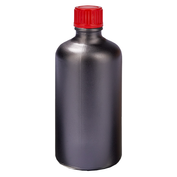 100ml Flasche 11mm Schraubverschluss rot Standard BlackLine UT18/100 100ml Flasche 11mm Schraubverschluss rot Standard BlackLine UT18/100