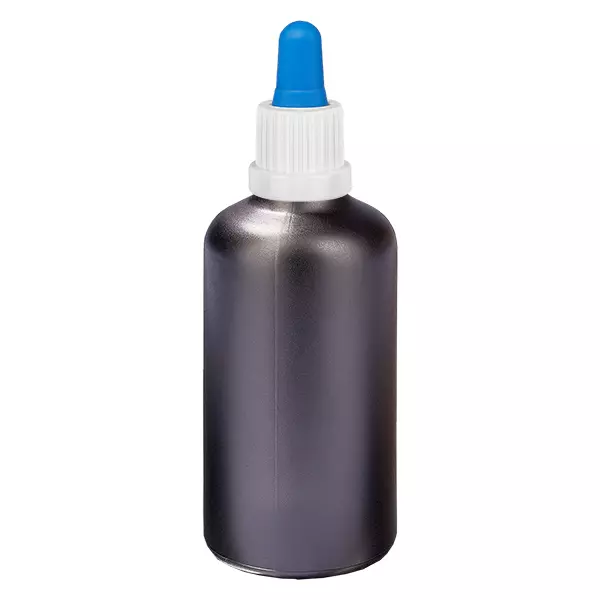 100ml Pipettenfla. weiß/blau Originalitätsverschluss BlackL. UT18/100 100ml Pipettenfla. weiß/blau Originalitätsverschluss BlackL. UT18/100