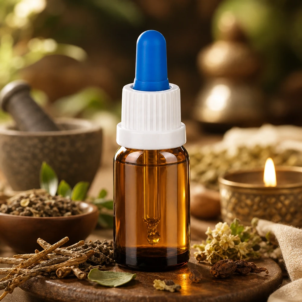 10ml Pipettenflasche weiß/blau Originalitätsverschluss BrownLine UT18/10 Kompakte 10ml Pipettenflasche in Braun mit rutschfestem weißen Verschluss und blauer Tropfspitze