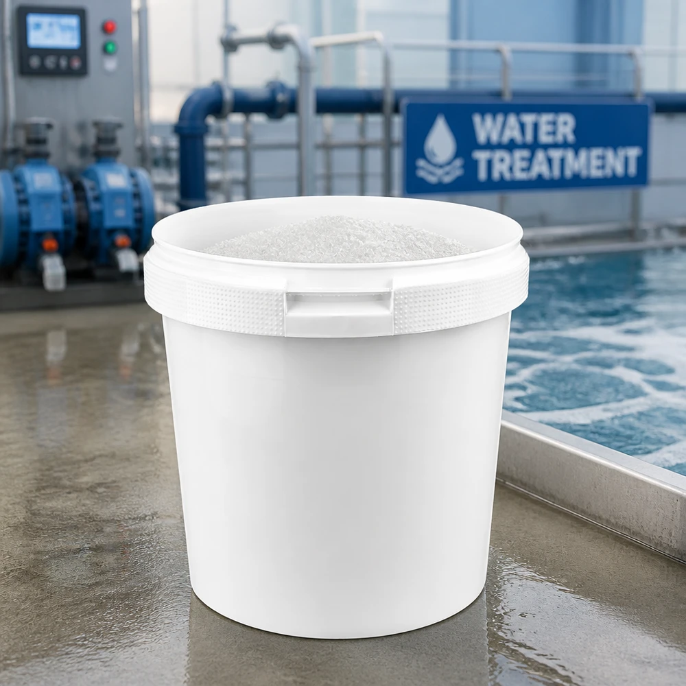 Weißer offener PP Eimer 2,5L mit stabilem Rand für Industrie und Wasseraufbereitung