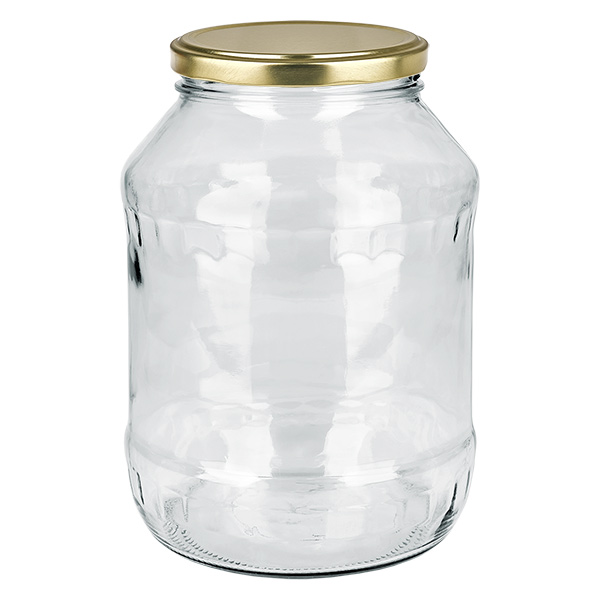 2650ml Rundglas mit BasicSeal Deckel gold UNiTWIST