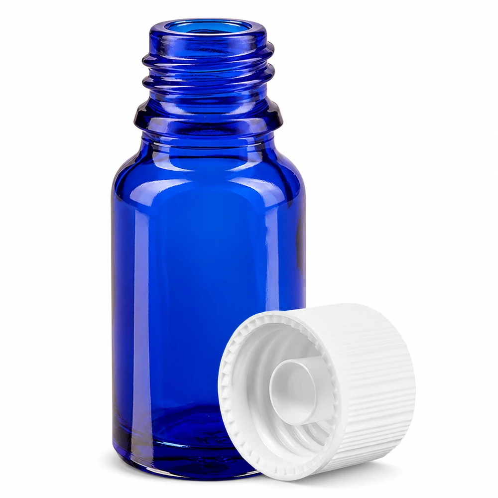 10ml Flasche 11mm Schraubverschluss weiß Standard BlueLine UT18/10