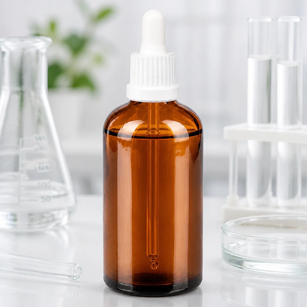 Apothekerflasche 100ml braun mit präzisem Tropfverschluss für medizinische und kosmetische Zwecke