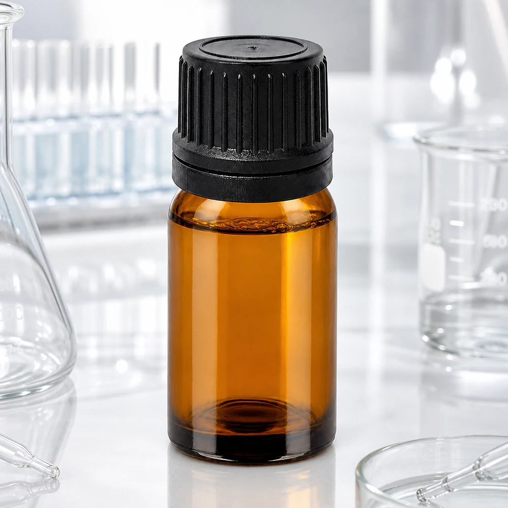 10ml BrownLine Flasche mit lichtundurchlässigem Glas und schwarzem Tropfverschluss für Tinkturen