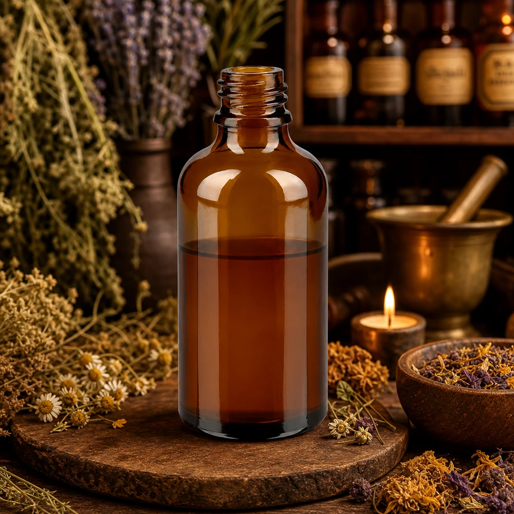 50ml ApoGlas Flasche mit lichtschützender brauner Tönung ideal für Aromatherapie und Wellness