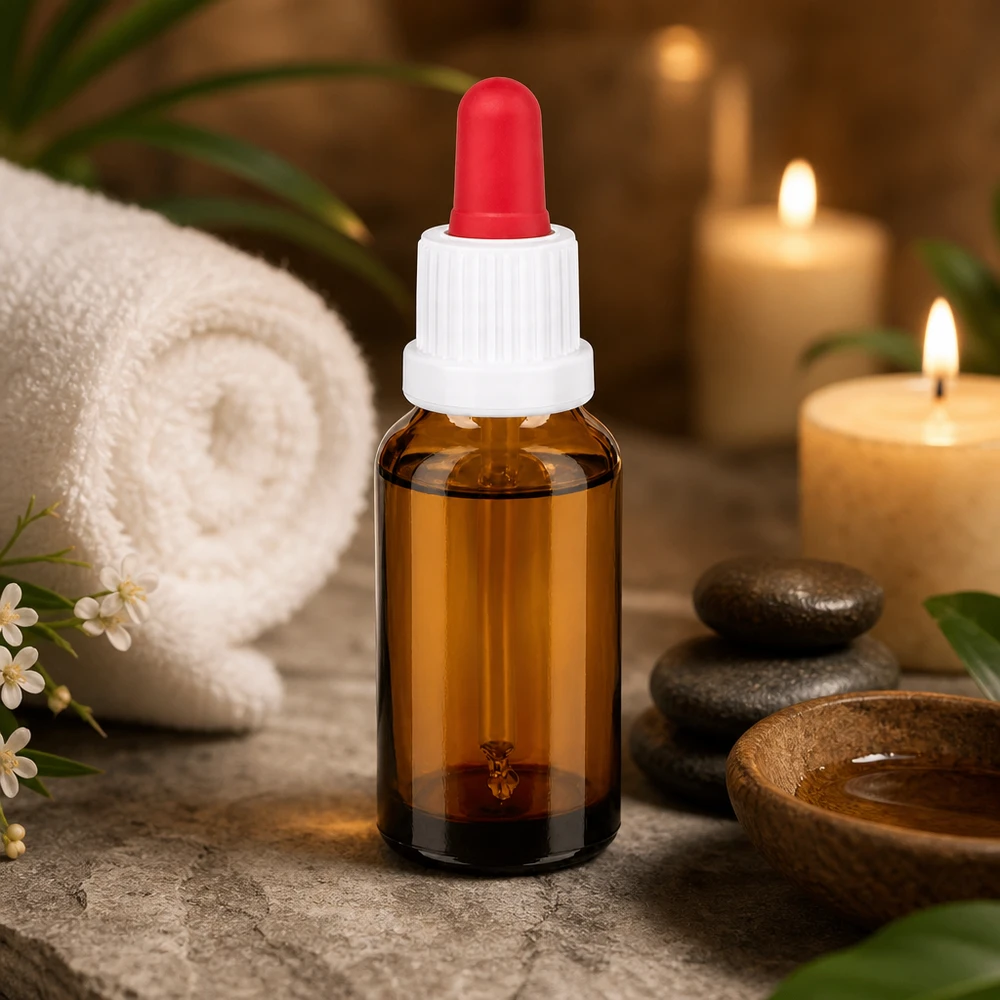 20ml Pipettenflasche weiß/rot Originalitätsverschluss BrownLine UT18/20 Premium 20ml Pipettenglasflasche mit weißem Schraubdeckel für professionelle Anwendungen
