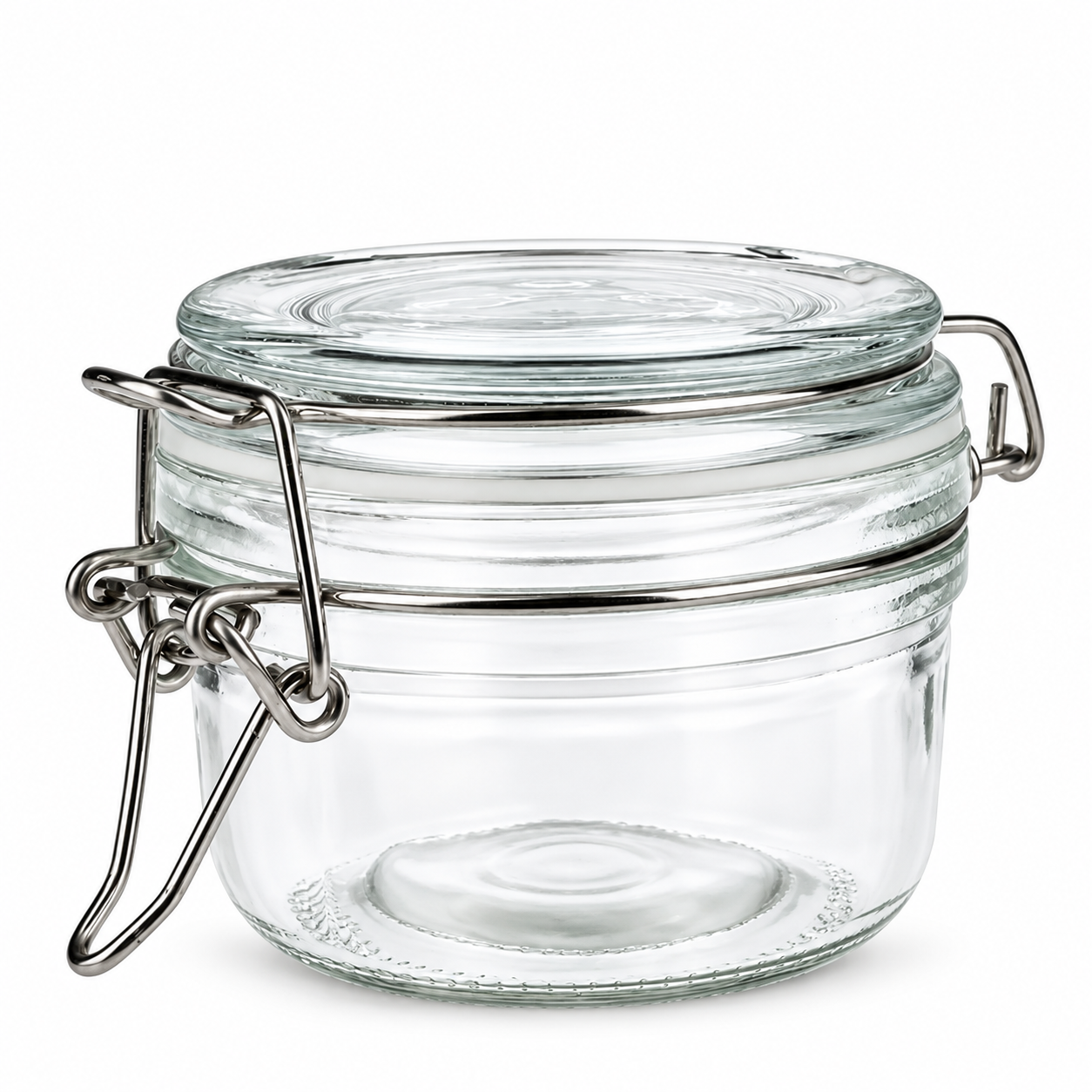 100 ml UNiTWIST Drahtbügelglas mit weißem Silikonring