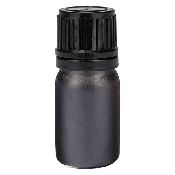 5ml Globuliflasche 3mm Giessring schwarz Originalitätsverschluss BlackLine UT18/5