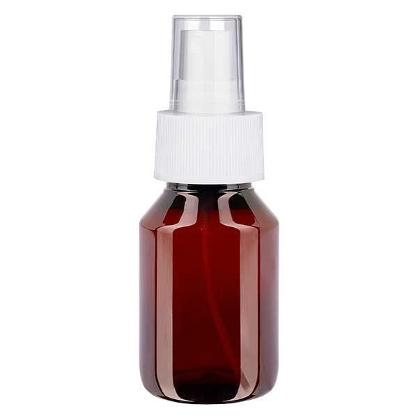 PET Flasche 50ml mit Zerstäuber weiß