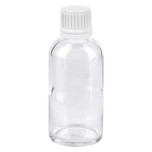 50ml Flasche 11mm Schraubverschluss weiß Originalitätsverschluss ClearLine UT18/50