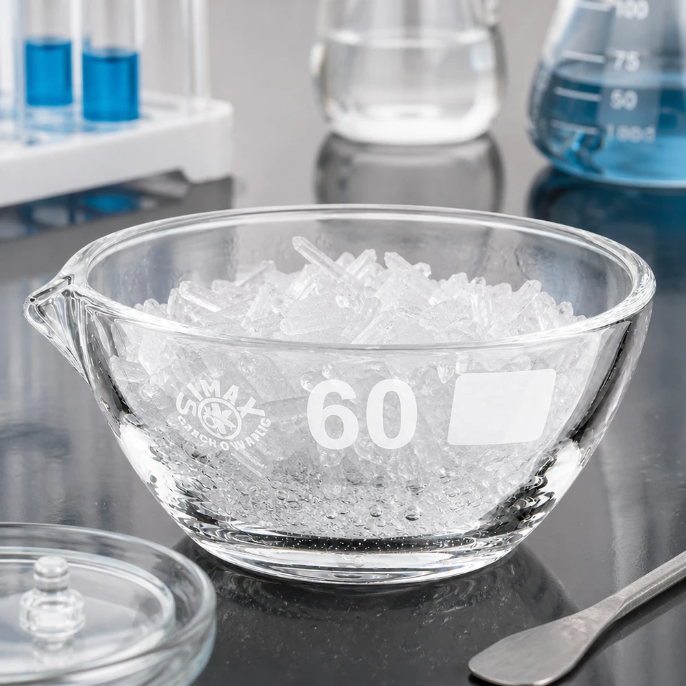 45ml Abdampfschale mit Ausguss Borosilikat ø60mm Kompakte 60mm Abdampfschale 45ml aus hochwertigem Borosilikat für Laboranwendungen