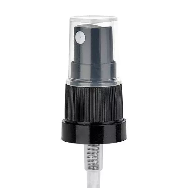 Pumpzerstäuber schwarz inkl Kappe 18mm Pumpzerstäuber schwarz inkl Kappe 18mm