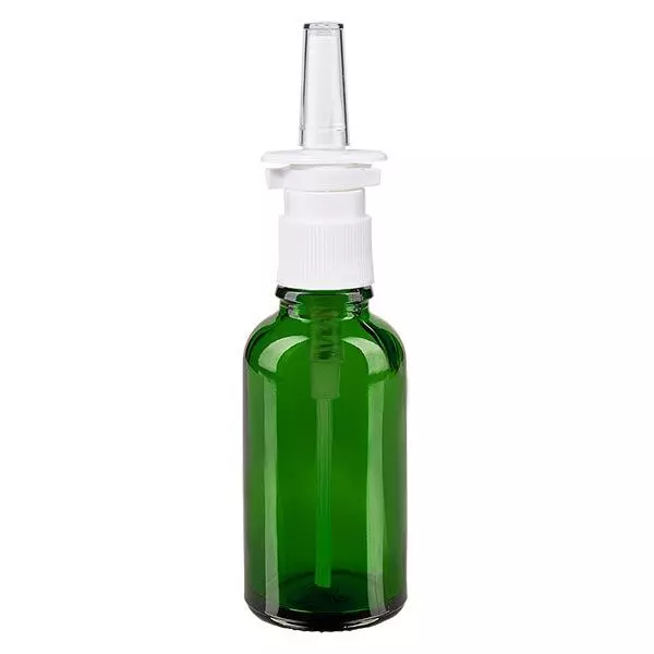 Apothekenflasche grün 30ml Nasenzerstäuber weiß Standard