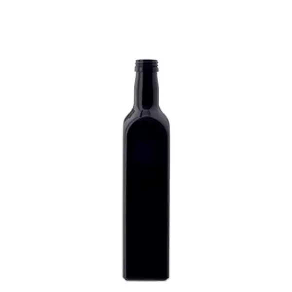 Ölflasche Violettglas 500ml eckig, UNI 31.5x24 Ölflasche Violettglas 500ml eckig, UNI 31.5x24
