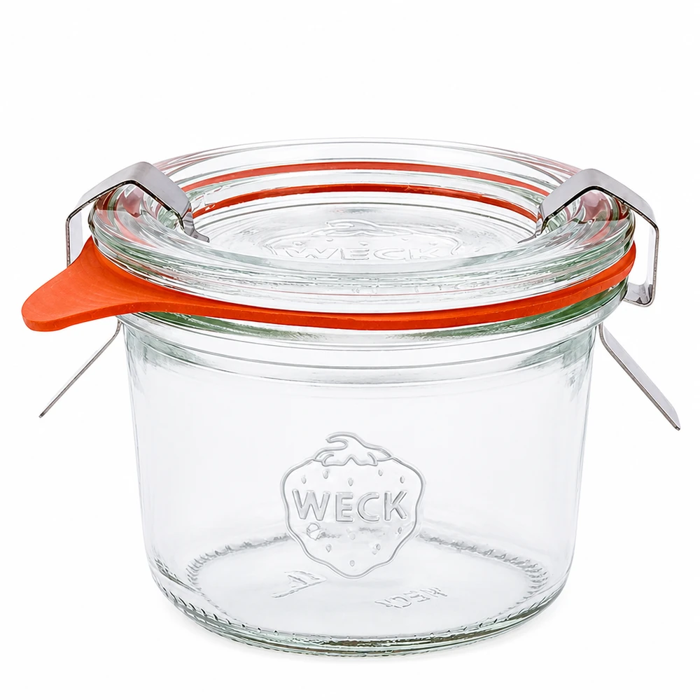 80ml WECK Sturzglas RR60 mit Glasdeckel und Gummiring Einmachglas für Konservierung und Aufbewahrung