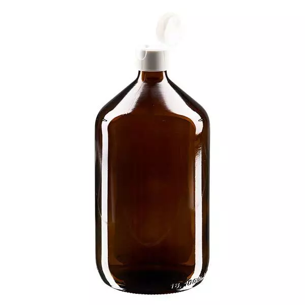 1000ml Medizinflasche braun, mit Klappverschluss ApoGlas
