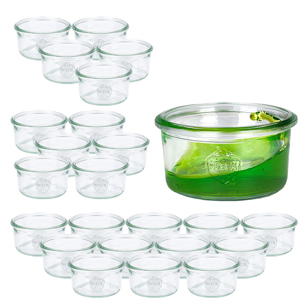 24er Set Weck Gläser 165ml Sturzglas 24er Set Weck Gläser 165ml Sturzglas